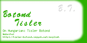 botond tisler business card